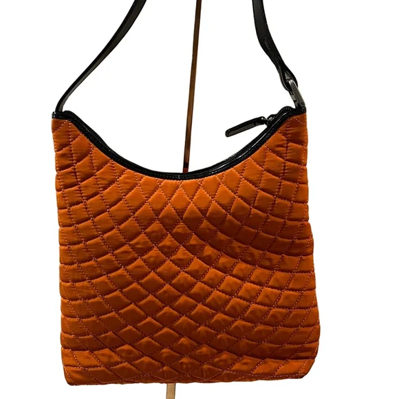 Bally Orange Quilted Shoulder Bag - Picture 3 of 15